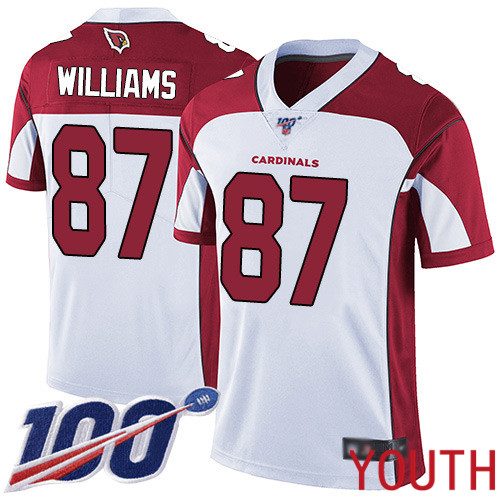 Arizona Cardinals Limited White Youth Maxx Williams Road Jersey NFL Football 87 100th Season Vapor Untouchable